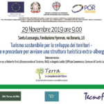 Seminario progetto Terra “Turismo sostenibile per lo sviluppo dei territori – norme e procedure per avviare una struttura turistica extra-alberghiera”