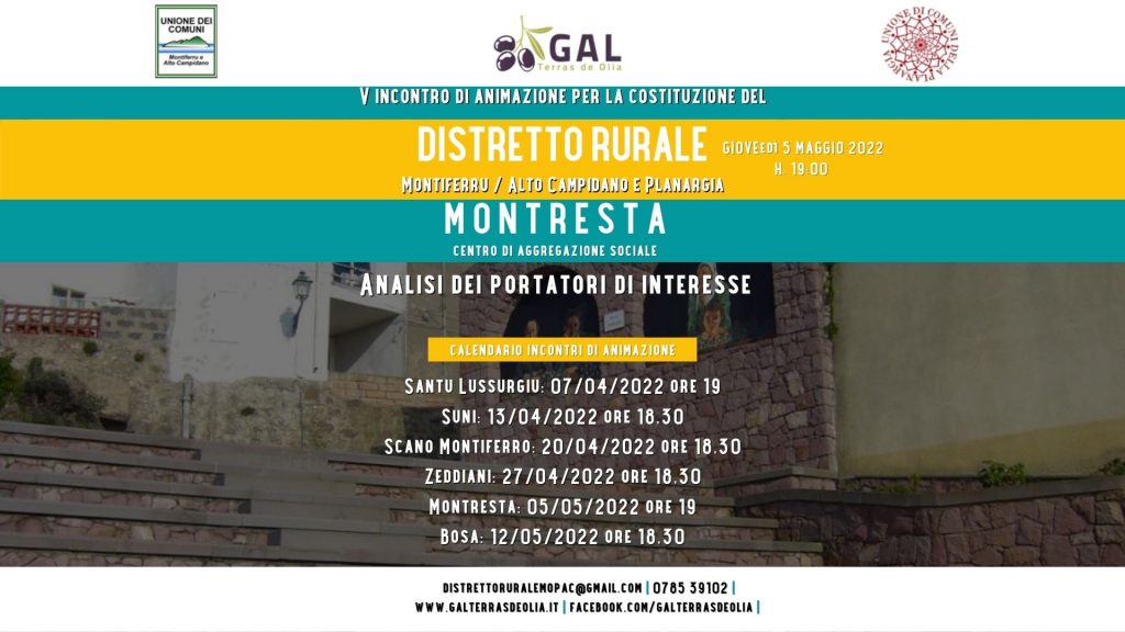 V Incontro territoriale per la costituzione del Distretto Rurale