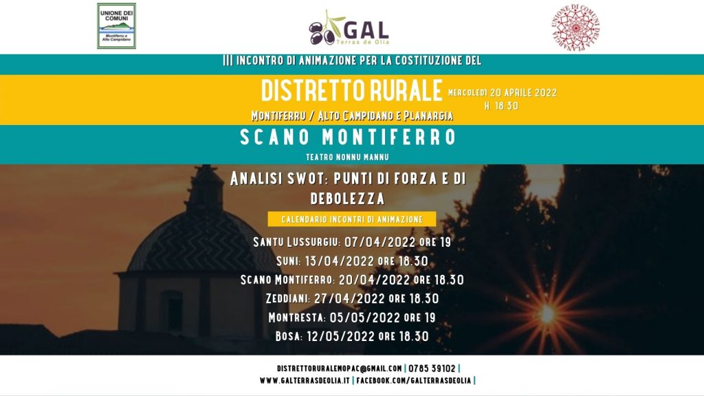 III Incontro di animazione per la costituzione del Distretto Rurale