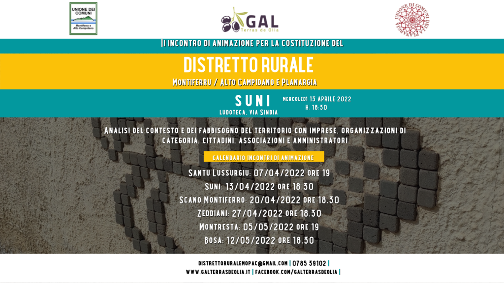 II incontro di animazione per la costituzione del Distretto Rurale