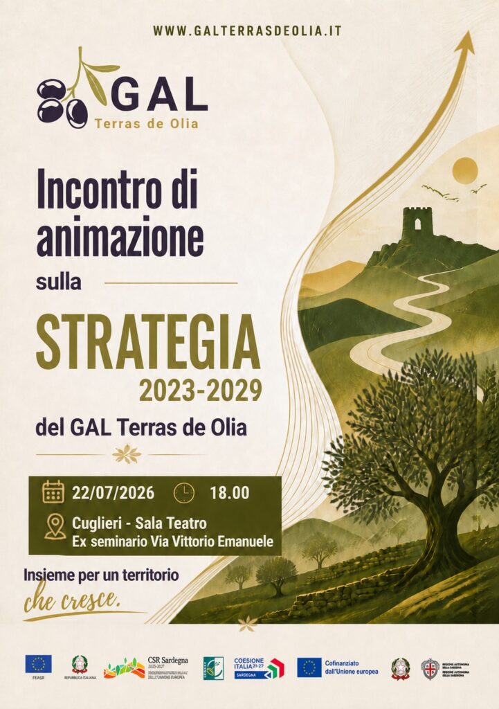A Cuglieri un incontro partecipativo per aggiornamenti sulla nuova Strategia del GAL Terras de Olia